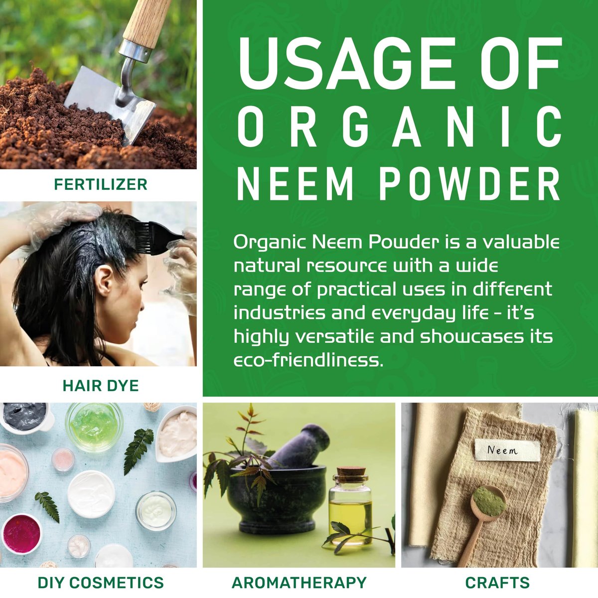 Jiva Organics Bio Neemblattpulver 1,5 Pfund Beutel - Azadirachta Indica - Reines & Natürliches Ayurvedisches Kraut - Neempulver für Ernährung, Haut, Zahnfleisch und mehr!