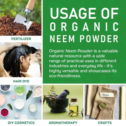 Jiva Organics Bio Neemblattpulver 1,5 Pfund Beutel - Azadirachta Indica - Reines & Natürliches Ayurvedisches Kraut - Neempulver für Ernährung, Haut, Zahnfleisch und mehr!