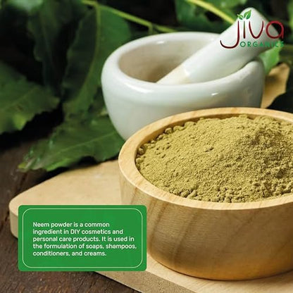 Jiva Organics Bio Neemblattpulver 1,5 Pfund Beutel - Azadirachta Indica - Reines & Natürliches Ayurvedisches Kraut - Neempulver für Ernährung, Haut, Zahnfleisch und mehr!