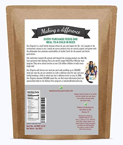 Jiva Organics Bio Neemblattpulver 1,5 Pfund Beutel - Azadirachta Indica - Reines & Natürliches Ayurvedisches Kraut - Neempulver für Ernährung, Haut, Zahnfleisch und mehr!