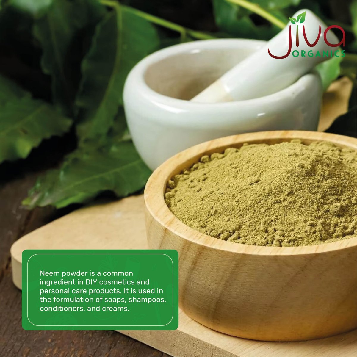 Jiva Organics Bio Neemblattpulver 1,5 Pfund Beutel - Azadirachta Indica - Reines & Natürliches Ayurvedisches Kraut - Neempulver für Ernährung, Haut, Zahnfleisch und mehr!