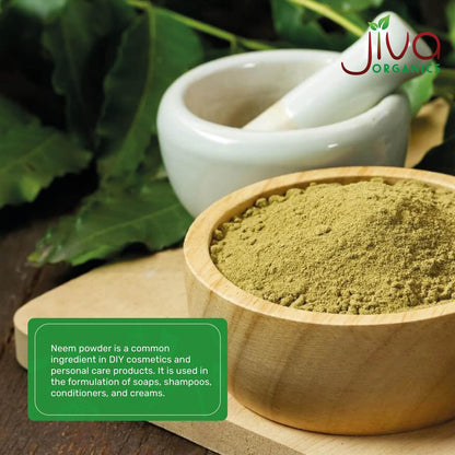 Jiva Organics Bio Neemblattpulver 1,5 Pfund Beutel - Azadirachta Indica - Reines & Natürliches Ayurvedisches Kraut - Neempulver für Ernährung, Haut, Zahnfleisch und mehr!