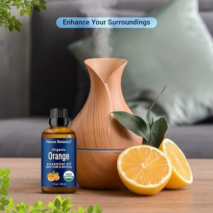 Bio Orangenöl 30 ml – Reines, natürliches Öl für Aromatherapie, Diffuser, DIY, Kerzen- und Seifenherstellung – Nexon Botanics