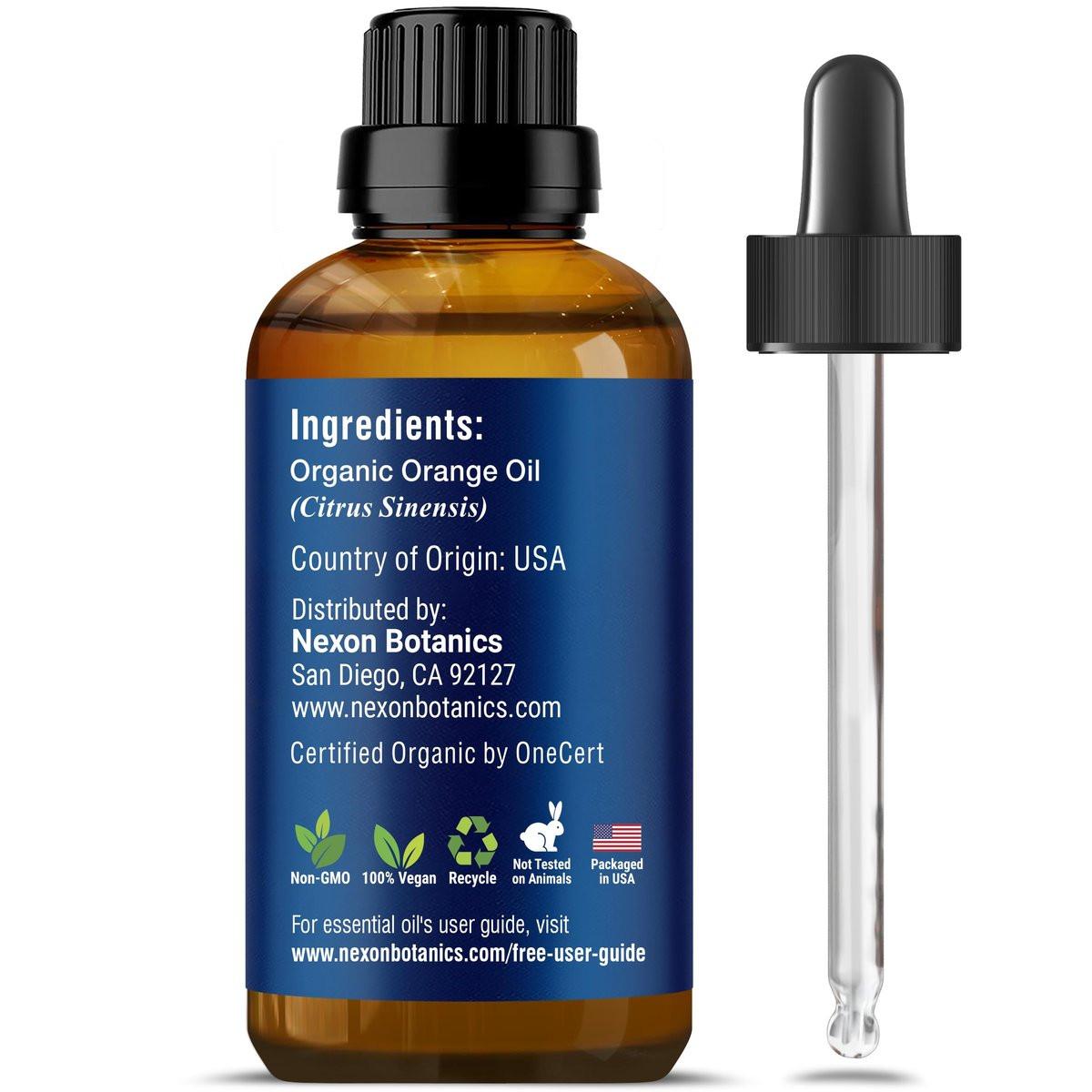 Bio Orangenöl 30 ml – Reines, natürliches Öl für Aromatherapie, Diffuser, DIY, Kerzen- und Seifenherstellung – Nexon Botanics