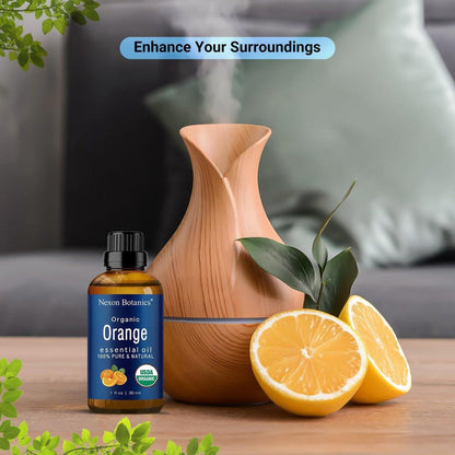 Bio Orangenöl 30 ml – Reines, natürliches Öl für Aromatherapie, Diffuser, DIY, Kerzen- und Seifenherstellung – Nexon Botanics