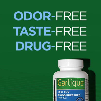 Garlique Knoblauchextrakt Nahrungsergänzungsmittel, Gesunder Blutdruck Formel, Geruchlos & Vegan, 60 Kapseln