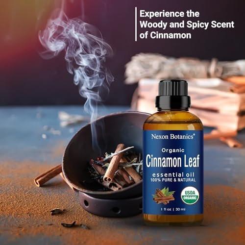 Bio Zimt ätherisches Öl 30 ml - Reines, natürliches Öl für Aromatherapie, Diffuser, DIY, Kerzen- und Seifenherstellung - Nexon Botanics