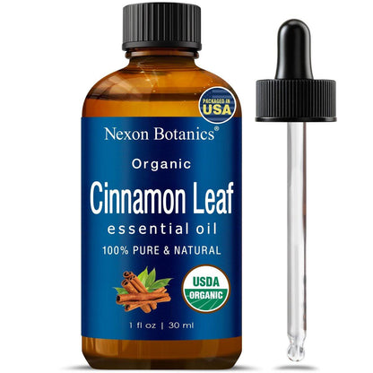 Bio Zimt ätherisches Öl 30 ml - Reines, natürliches Öl für Aromatherapie, Diffuser, DIY, Kerzen- und Seifenherstellung - Nexon Botanics
