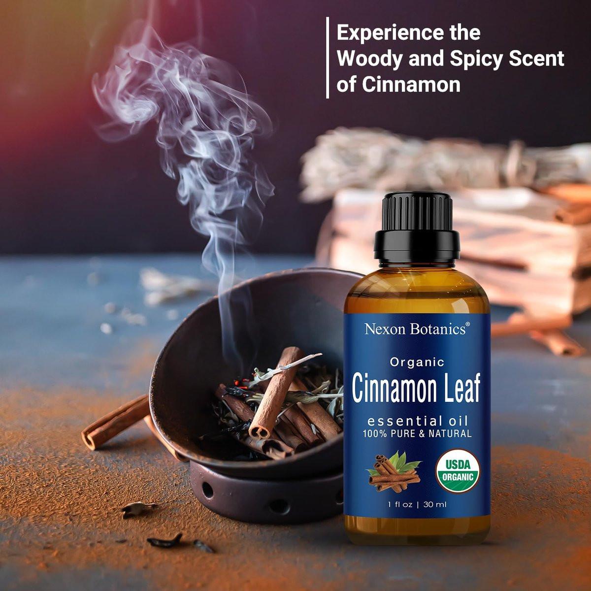 Bio Zimt ätherisches Öl 30 ml - Reines, natürliches Öl für Aromatherapie, Diffuser, DIY, Kerzen- und Seifenherstellung - Nexon Botanics