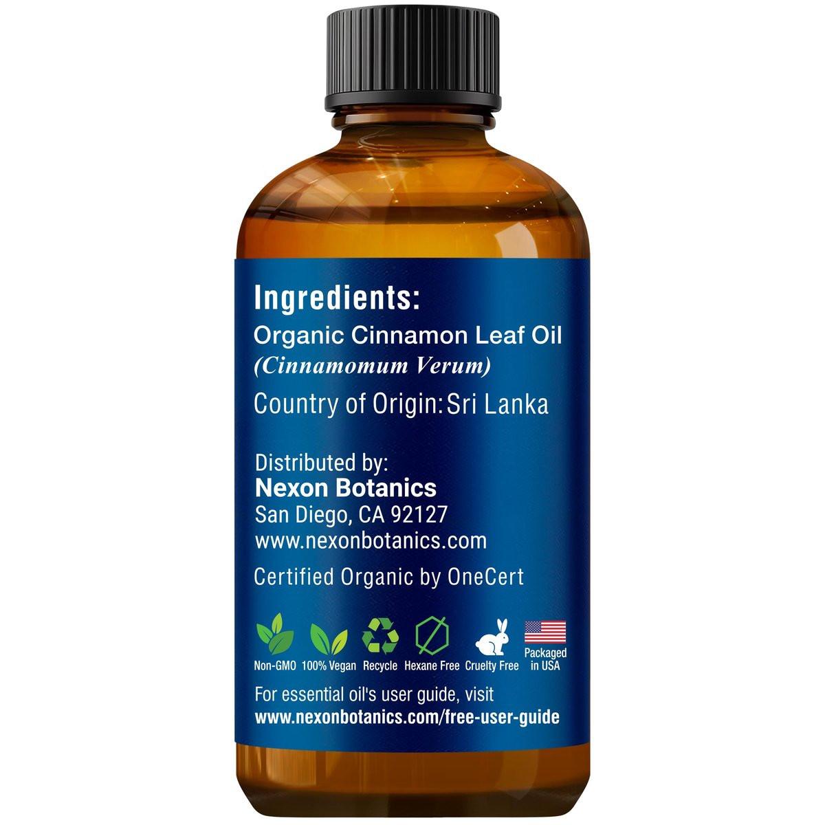 Bio Zimt ätherisches Öl 30 ml - Reines, natürliches Öl für Aromatherapie, Diffuser, DIY, Kerzen- und Seifenherstellung - Nexon Botanics