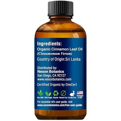 Bio Zimt ätherisches Öl 30 ml - Reines, natürliches Öl für Aromatherapie, Diffuser, DIY, Kerzen- und Seifenherstellung - Nexon Botanics