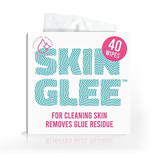 Not Just A Patch Skin Glee Adhesive Remover für die Haut (40er-Pack) – Hypoallergene Alkoholtücher für CGM-Geräte, Verbände, Stomapflaster und Klebstoffe – Sanfter, tragbarer Hautreiniger