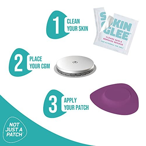 Not Just A Patch Skin Glee Adhesive Remover für die Haut (40er-Pack) – Hypoallergene Alkoholtücher für CGM-Geräte, Verbände, Stomapflaster und Klebstoffe – Sanfter, tragbarer Hautreiniger