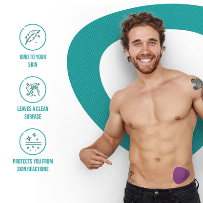 Not Just A Patch Skin Glee Adhesive Remover für die Haut (40er-Pack) – Hypoallergene Alkoholtücher für CGM-Geräte, Verbände, Stomapflaster und Klebstoffe – Sanfter, tragbarer Hautreiniger