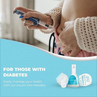Pip Insulin Pen Nadeln (32G 4mm) 100 Stück – Feine Nadeln für eine sanfte Injektion