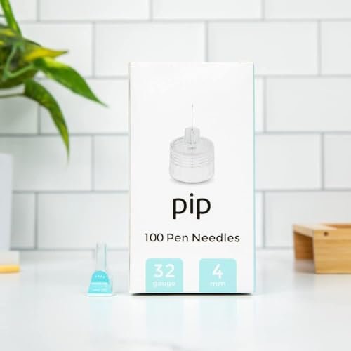 Pip Insulin Pen Nadeln (32G 4mm) 100 Stück – Feine Nadeln für eine sanfte Injektion