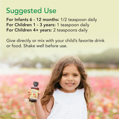 ChildLife Essentials Liquid Zinc Plus für Kinder & Kleinkinder – flüssige Nahrungsergänzungstropfen mit Zinkgluconat & Kupfer zur Unterstützung des Immunsystems, essentielle Mineralien – Mango-Erdbeer-Geschmack, 118 ml (1er-Pack)