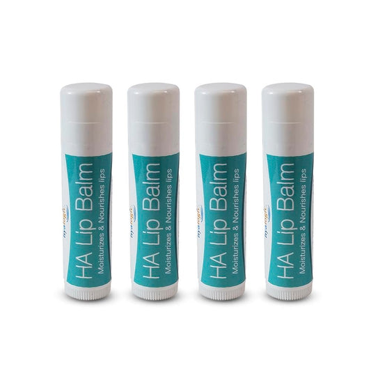 Hyalogic HA Lippenbalsam – Hyaluronsäure & Bio-Kokosöl – Pflegt trockene, rissige Lippen – Feuchtigkeitsspendend, pflegend & beruhigend – Ohne Geschmack & Duft – 4,25 g – 4er-Pack