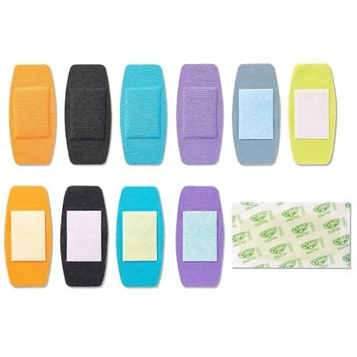 CURAD Performance Series IRONMAN Antibakterielle Pflaster – Extreme Hafttechnologie, extra große flexible Stoffpflaster für Schnitte, Schürfwunden & Verbrennungen, gemischte Farben, 2 x 4 Zoll, 10 Stück