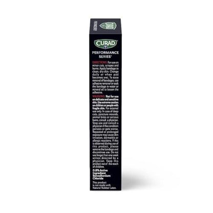 CURAD Performance Series IRONMAN Antibakterielle Pflaster – Extreme Hafttechnologie, extra große flexible Stoffpflaster für Schnitte, Schürfwunden & Verbrennungen, gemischte Farben, 2 x 4 Zoll, 10 Stück