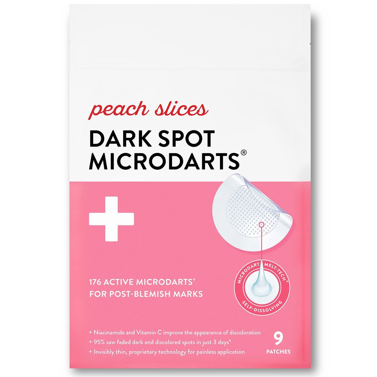 Peach Slices - Dark Spot Microdarts (9 Stück) - Reduziert Verfärbungen & Rötungen - Pickel-Pflaster nach der Reinigung - Niacinamid, Vitamin C, Hyaluronsäure & Cica - Vegan & Tierversuchsfrei - Koreanische Hautpflege & Beauty