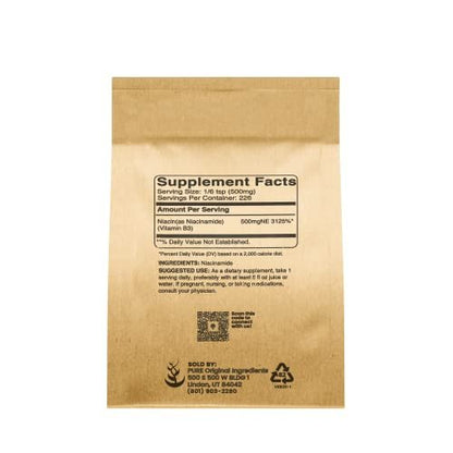 Pure Original Ingredients Niacinamid 113g – Flush-frei, glutenfrei