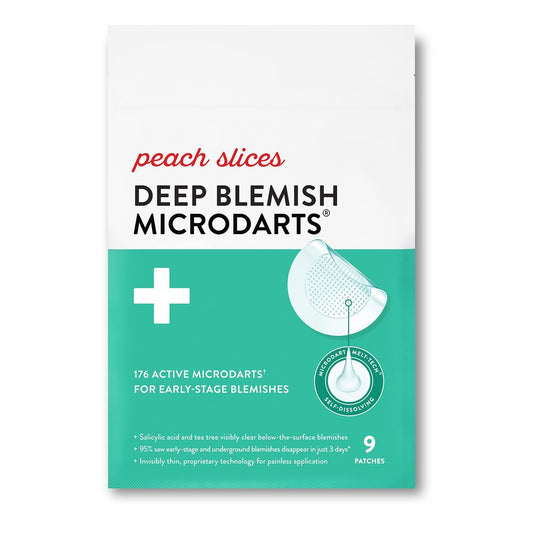Peach Slices Deep Blemish Microdarts (9 Stück) – Frühe Pickel-Patches mit Salicylsäure, Niacinamid, Hyaluronsäure, Teebaumöl & Cica – Vegan, Tierversuchsfrei, Koreanische Hautpflege