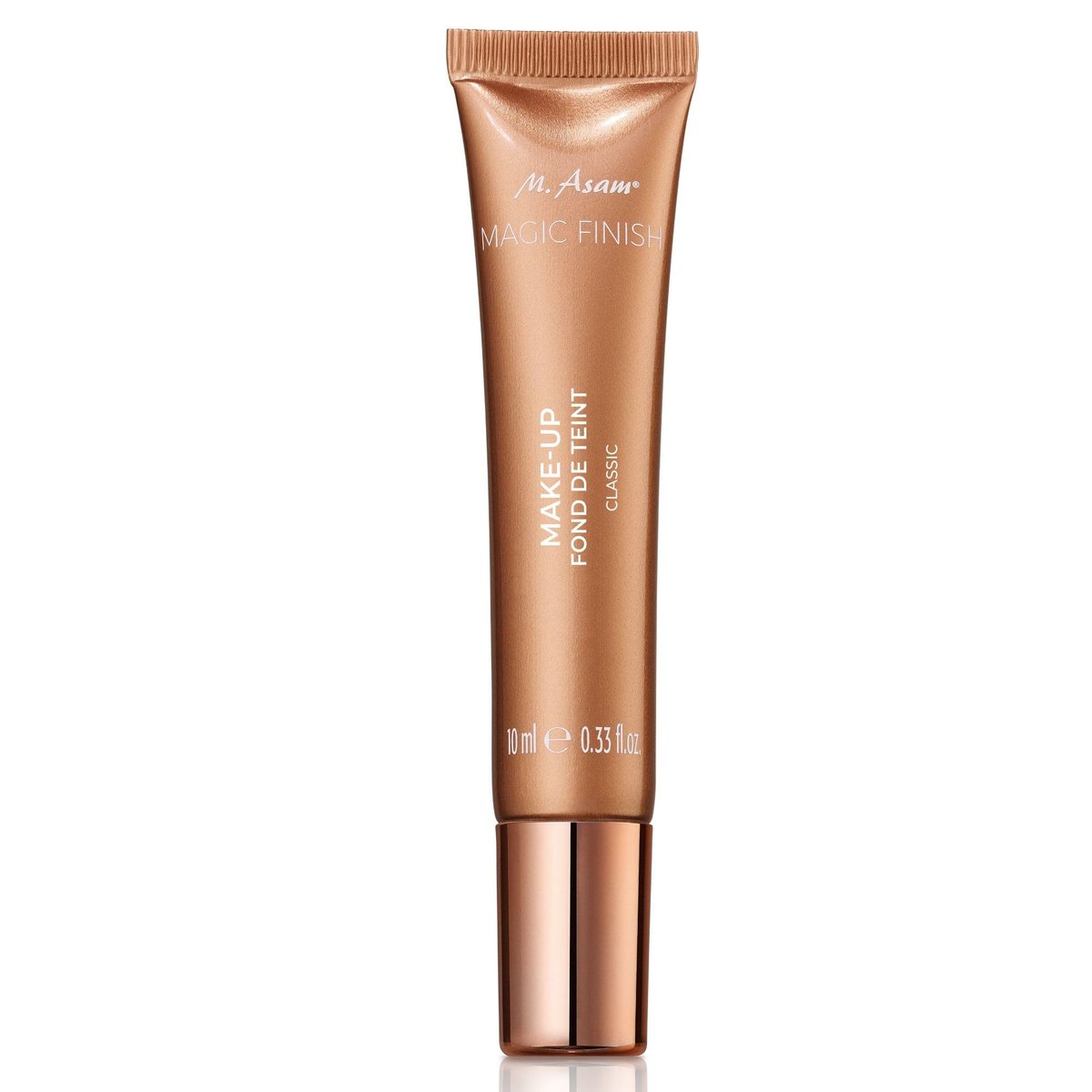 M. Asam Magic Finish Make-up Mousse Probe – 4in1 Primer, Foundation, Concealer & Puder mit aufbaubarer Deckkraft, passt sich hellen & mittleren Hauttönen an, für einen makellosen Teint, 10 ml