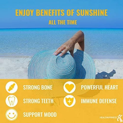 UpNourish Liposomales Vitamin D3 5000 IE Weichkapseln – 1-Jahresvorrat | Mit Bio-Kokosöl angereicherte Vitamin-D-Präparate zur Unterstützung von Knochen-, Zahn-, Herz-, Stimmungs- und Immungesundheit – Nicht-GVO, glutenfrei – 365 Stück