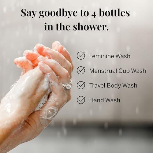 Pixie Feminin Waschschaum – Sanfte Reinigung mit natürlichen Inhaltsstoffen für Menstruationstassen und -scheiben, pH-ausgeglichen & pflanzlich, 2,5 fl oz