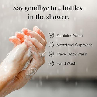 Pixie Feminin Waschschaum – Sanfte Reinigung mit natürlichen Inhaltsstoffen für Menstruationstassen und -scheiben, pH-ausgeglichen & pflanzlich, 2,5 fl oz