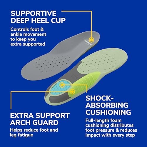 Dr. Scholl's Extra Support Einlegesohlen für Damen, Größe 6-11, 1 Paar: Entwickelt für plusgroße und große Frauen, Fußgewölbestützen - Hilft Rückenschmerzen und Fuß- & Beinermüdung zu reduzieren