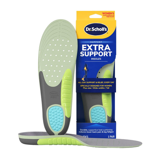 Dr. Scholl's Extra Support Einlegesohlen für Damen, Größe 6-11, 1 Paar: Entwickelt für plusgroße und große Frauen, Fußgewölbestützen - Hilft Rückenschmerzen und Fuß- & Beinermüdung zu reduzieren