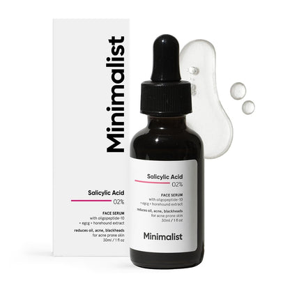Minimalist Salicylsäure 2% Serum gegen Akne, Mitesser und offene Poren | Reduziert überschüssiges Öl und unebene Hautstruktur | BHA-Flüssigpeeling für zu Akne neigende und fettige Haut | Für Frauen und Männer | 30 ml