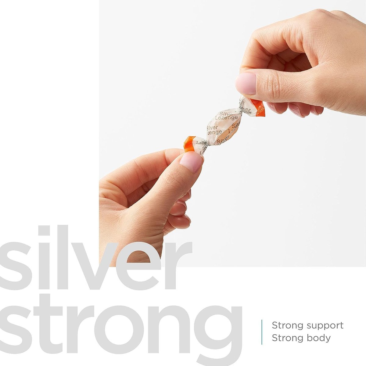 Silver Biotics Kolloidale Silber-Lutschtabletten | 60 ppm SilberSol Ag₄O₄ Technologie | Immununterstützung + Halsberuhigung | Orange mit Vitamin C | 21 Stück