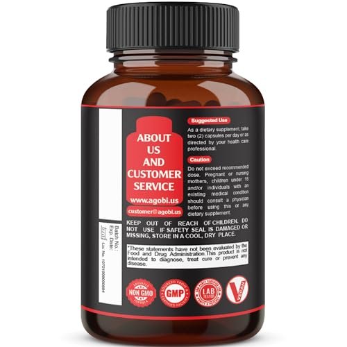 Testosteron Booster für Männer mit Ashwagandha, Tribulus, Ginseng & mehr - 11 Kräuter - Kraftunterstützung - 60 vegane Kapseln, 1 Monatsvorrat