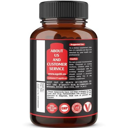 Testosteron Booster für Männer mit Ashwagandha, Tribulus, Ginseng & mehr - 11 Kräuter - Kraftunterstützung - 60 vegane Kapseln, 1 Monatsvorrat