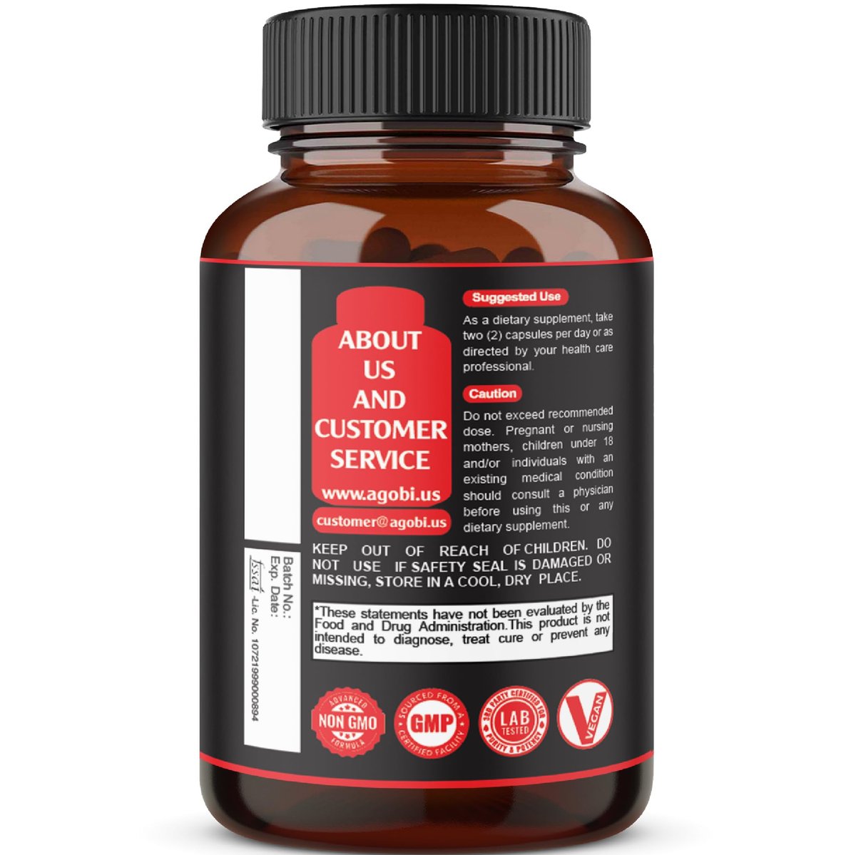 Testosteron Booster für Männer mit Ashwagandha, Tribulus, Ginseng & mehr - 11 Kräuter - Kraftunterstützung - 60 vegane Kapseln, 1 Monatsvorrat