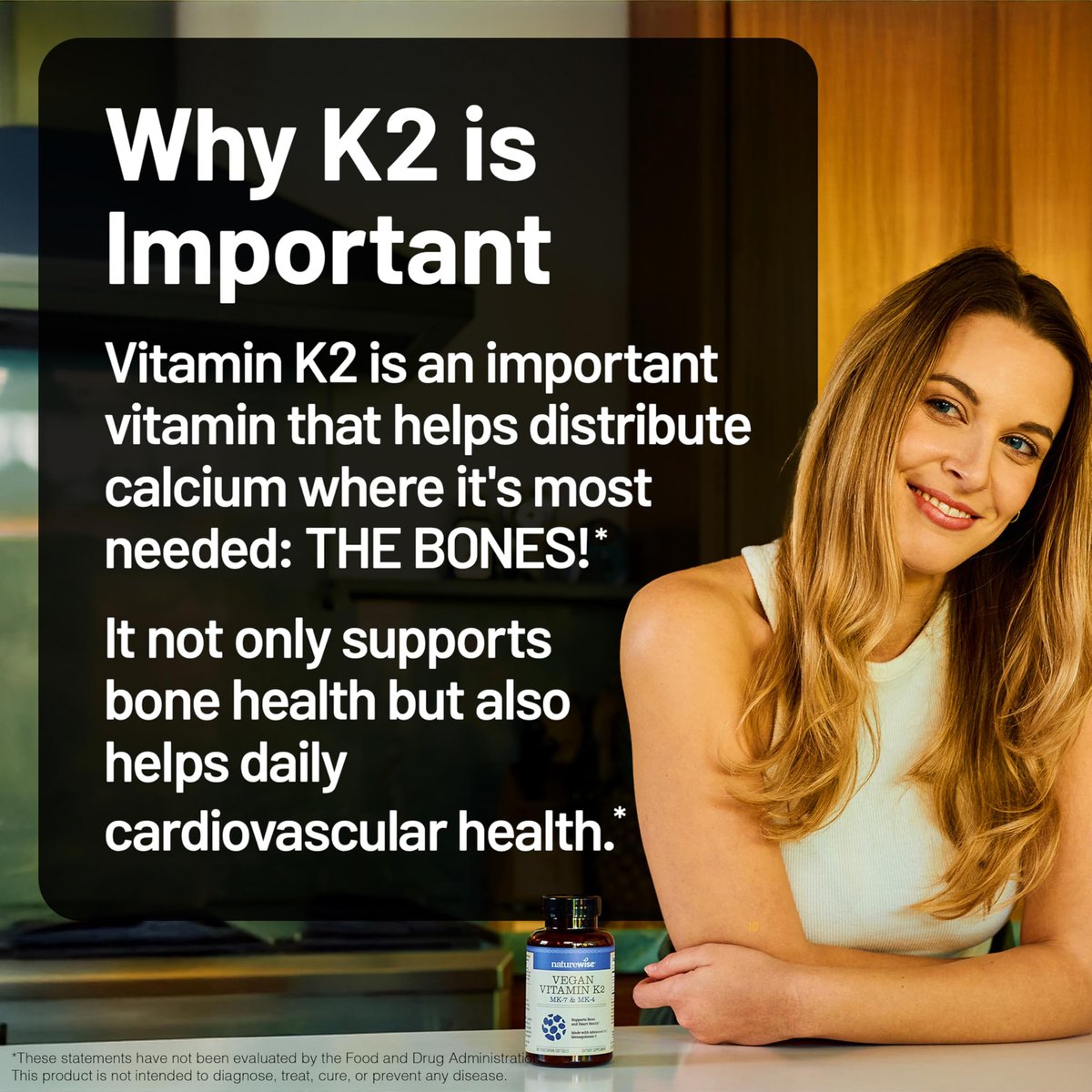 NatureWise Vitamin K2 600mcg Nahrungsergänzungsmittel mit MK-7 100mcg & MK-4 500mcg - Verbesserte bioverfügbare Formel - K-Komplex für Knochen- und Herzgesundheit - Vegan, Glutenfrei, Nicht-GVO - 90 Softgels [3-Monatsvorrat]