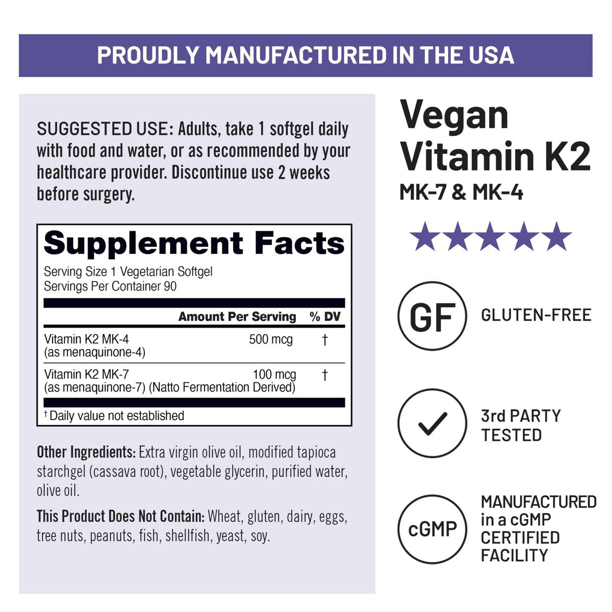 NatureWise Vitamin K2 600mcg Nahrungsergänzungsmittel mit MK-7 100mcg & MK-4 500mcg - Verbesserte bioverfügbare Formel - K-Komplex für Knochen- und Herzgesundheit - Vegan, Glutenfrei, Nicht-GVO - 90 Softgels [3-Monatsvorrat]