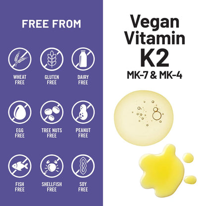 NatureWise Vitamin K2 600mcg Nahrungsergänzungsmittel mit MK-7 100mcg & MK-4 500mcg - Verbesserte bioverfügbare Formel - K-Komplex für Knochen- und Herzgesundheit - Vegan, Glutenfrei, Nicht-GVO - 90 Softgels [3-Monatsvorrat]