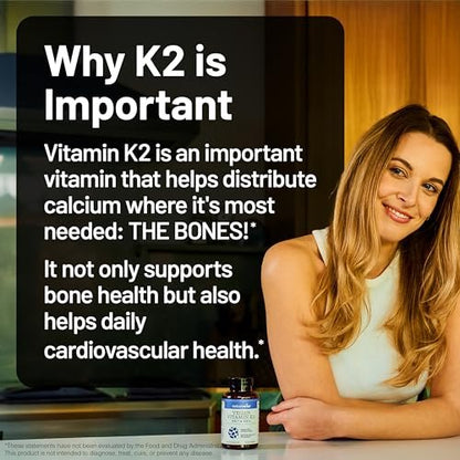 NatureWise Vitamin K2 600mcg Nahrungsergänzungsmittel mit MK-7 100mcg & MK-4 500mcg - Verbesserte bioverfügbare Formel - K-Komplex für Knochen- und Herzgesundheit - Vegan, Glutenfrei, Nicht-GVO - 90 Softgels [3-Monatsvorrat]