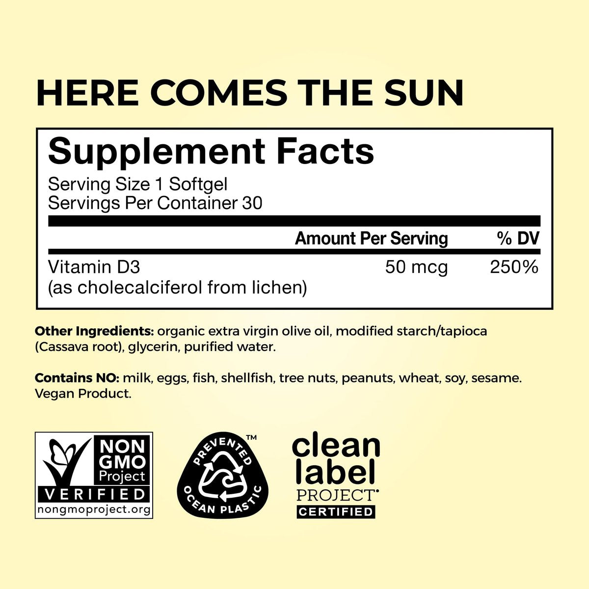 HUM Here Comes The Sun Immununterstützung mit Vitamin D für Männer und Frauen – 30 Kapseln für ein gesundes Immunsystem und starke Knochen