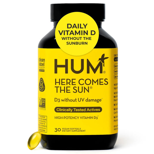 HUM Here Comes The Sun Immununterstützung mit Vitamin D für Männer und Frauen – 30 Kapseln für ein gesundes Immunsystem und starke Knochen