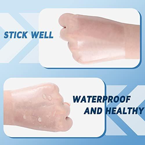 Transparente Wundversorgung Pflaster wasserdicht – Klare Klebebandagen, Dehnbares Tape für Tattoos & Schwimmen (2 x 394 Zoll)