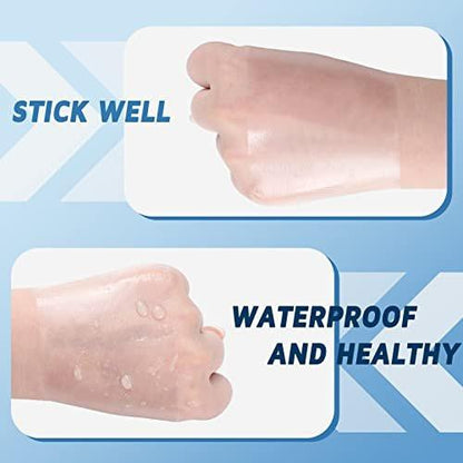 Transparente Wundversorgung Pflaster wasserdicht – Klare Klebebandagen, Dehnbares Tape für Tattoos & Schwimmen (2 x 394 Zoll)