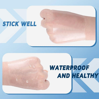 Transparente Wundversorgung Pflaster wasserdicht – Klare Klebebandagen, Dehnbares Tape für Tattoos & Schwimmen (2 x 394 Zoll)