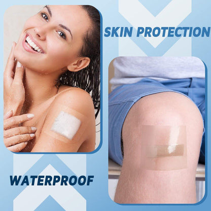 Transparente Wundversorgung Pflaster wasserdicht – Klare Klebebandagen, Dehnbares Tape für Tattoos & Schwimmen (2 x 394 Zoll)