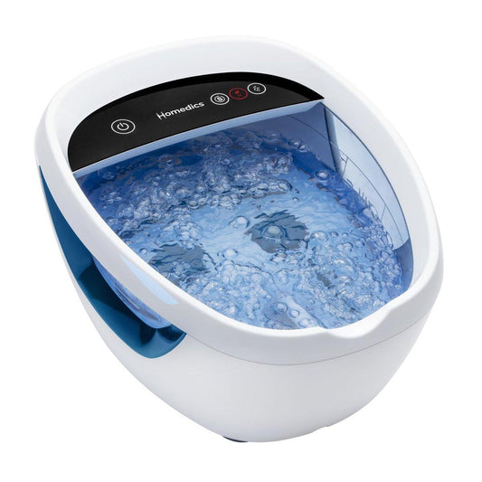 Homedics Shiatsu Bliss Fußbad mit Wärmeboost – Fußmassagegerät, Tiefenknetende Pediküre-Wanne, Vibrationsblasen mit wohliger Wärme, tragbares Home-Spa