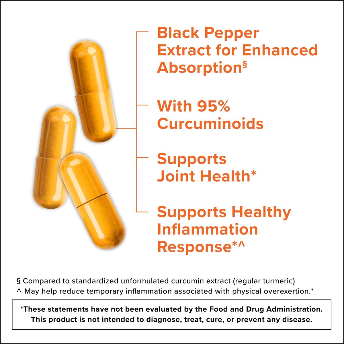 Qunol Curcumin 2250 mg mit schwarzem Pfeffer-Extrakt – 90 Kapseln, unterstützt gesunde Entzündungsreaktion und Gelenkgesundheit, vegetarisch